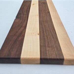 Custom Handmade Cutting Board Walnut And Maple 6.5x16 inches